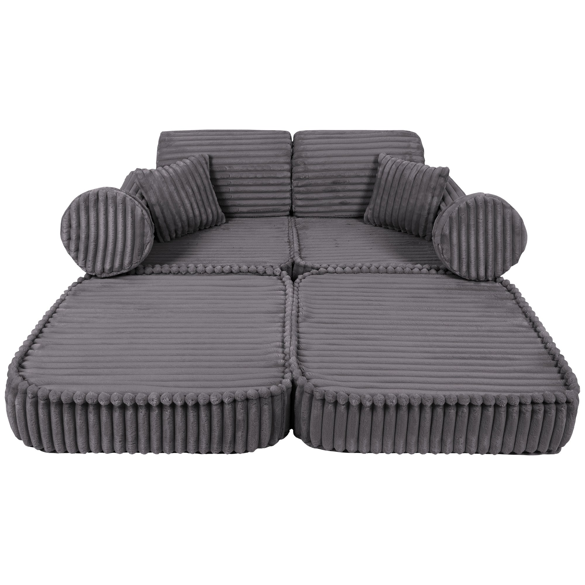 Meowbaby Churros Pocket Sofa Plus Jurassic Grey