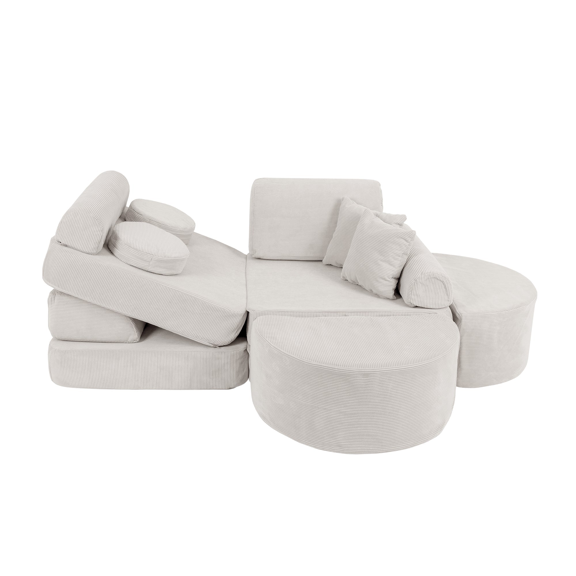 MeowBaby Slimcord Play Sofa Max – Παιδικός καναπές-κρεβάτι με δυνατότητα προετοιμασίας φαγητού | 12 τεμάχια