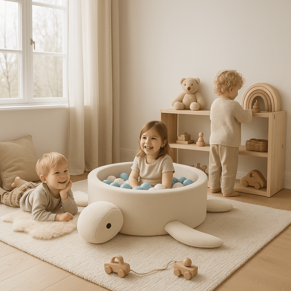 Meowbaby Foam Baby Turtle Ball Pit | Boucle