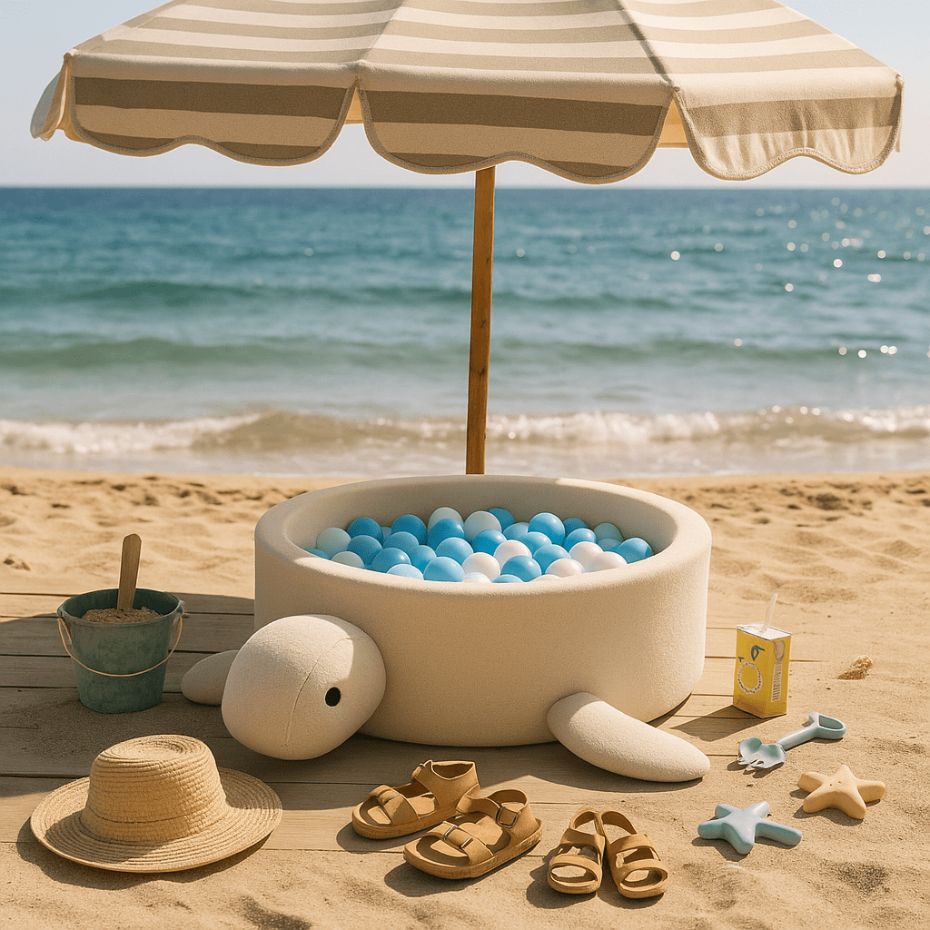 Meowbaby Foam Baby Turtle Ball Pit | Boucle