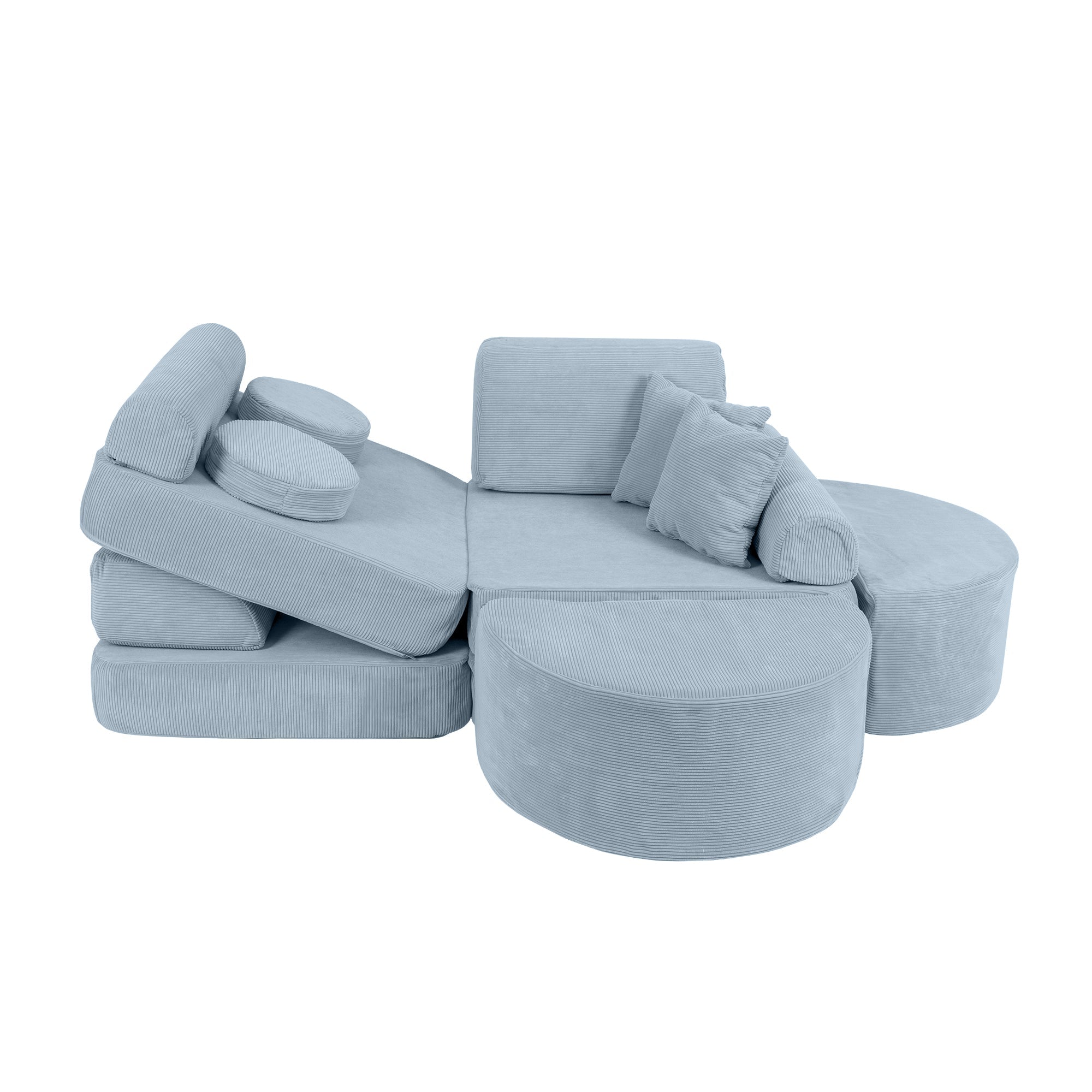 MeowBaby Slimcord Play Sofa Max – Παιδικός καναπές-κρεβάτι με δυνατότητα προετοιμασίας φαγητού | 12 τεμάχια