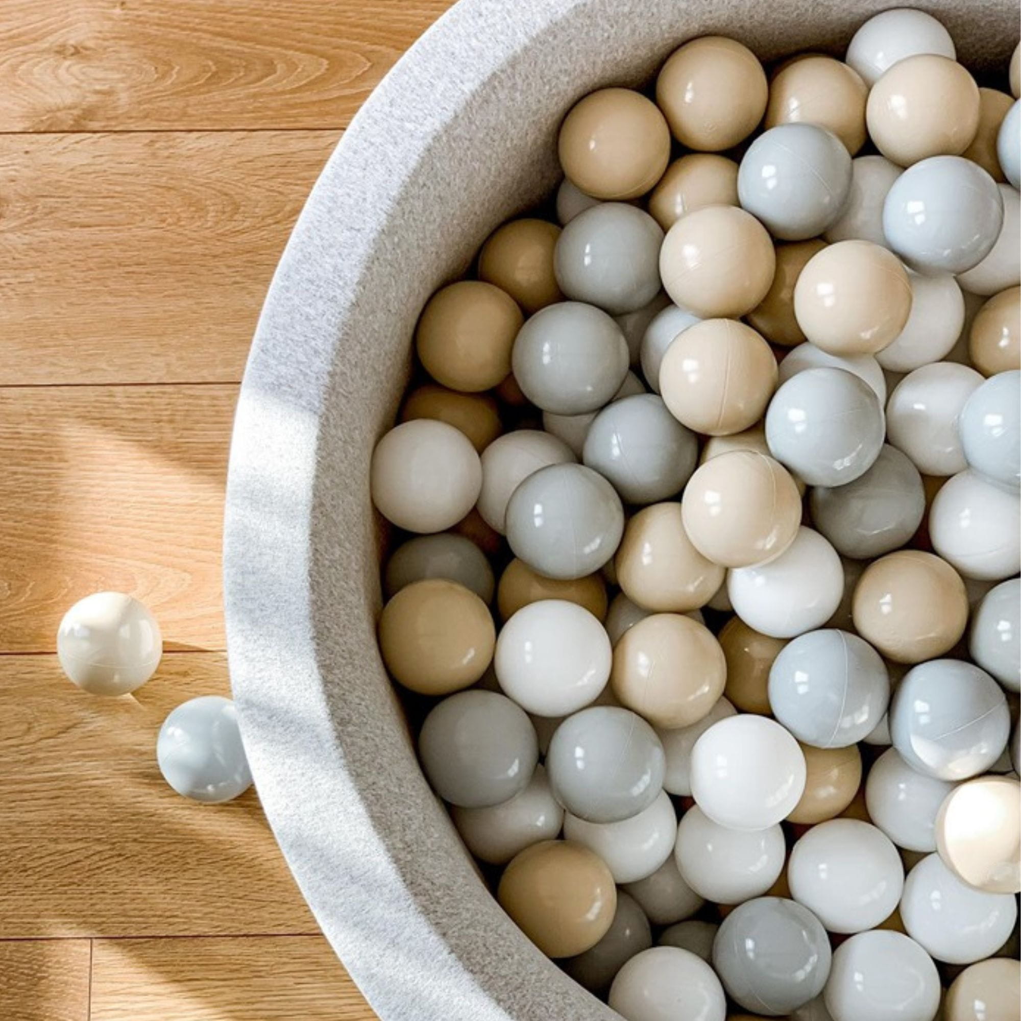 Παιδική Μπαλοπισίνα - Cotton - Ανοιχτό Γκρί - Έτοιμα σετ μπάλες