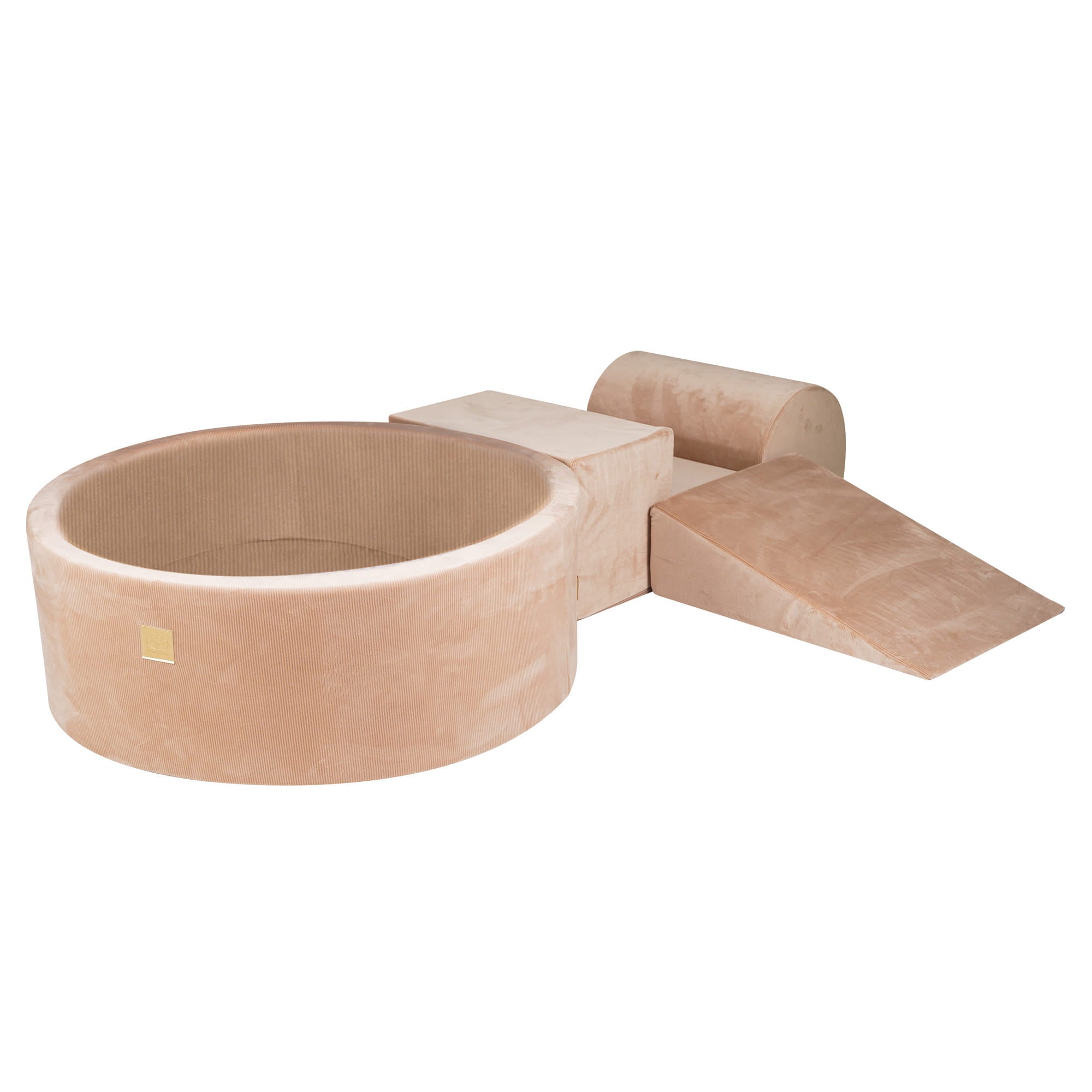 Σετ Παιχνιδιού (μεγάλη μπαλοπισίνα) Μπεζ της Άμμου - Κοτλέ,Velvet - 4 στοιχείων 