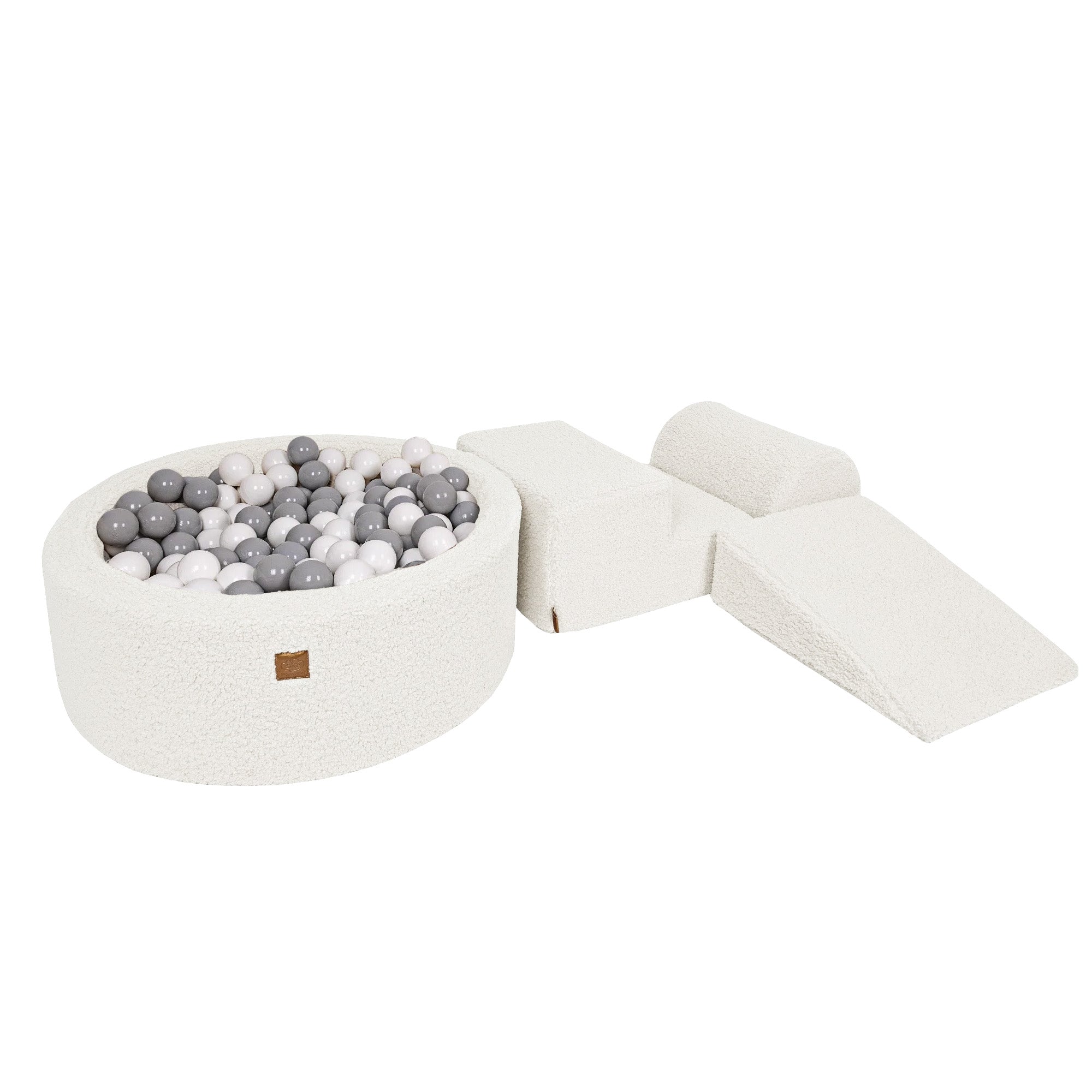 Παιδικά τουβλάκια αναρρίχησης από αφρώδες υλικό Bearly, λευκά - Σετ μαλακού παιχνιδιού για μωρά | Μπάλες για να διαλέξετε