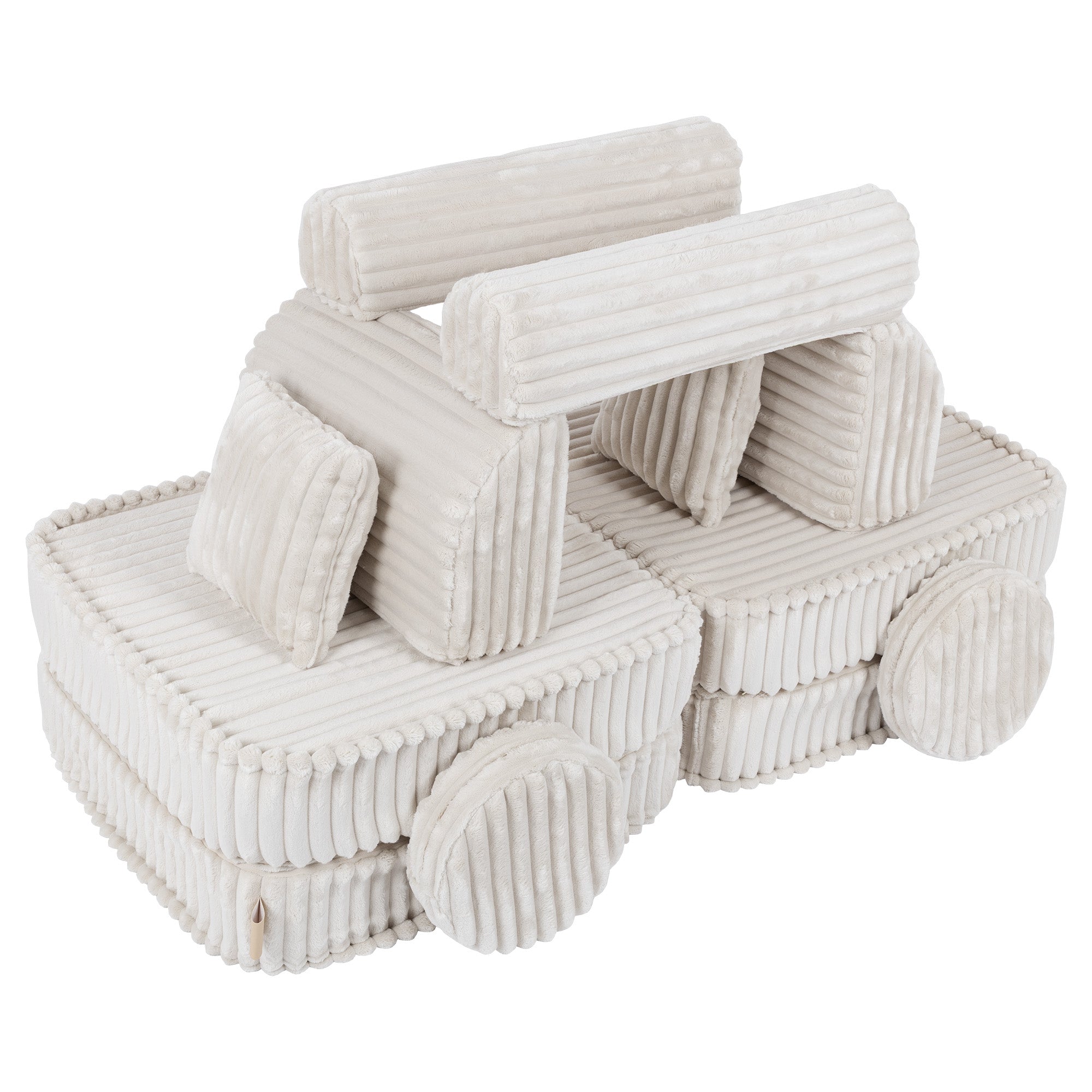 Meowbaby Churros Pocket Sofa Plus Cotton Candy White