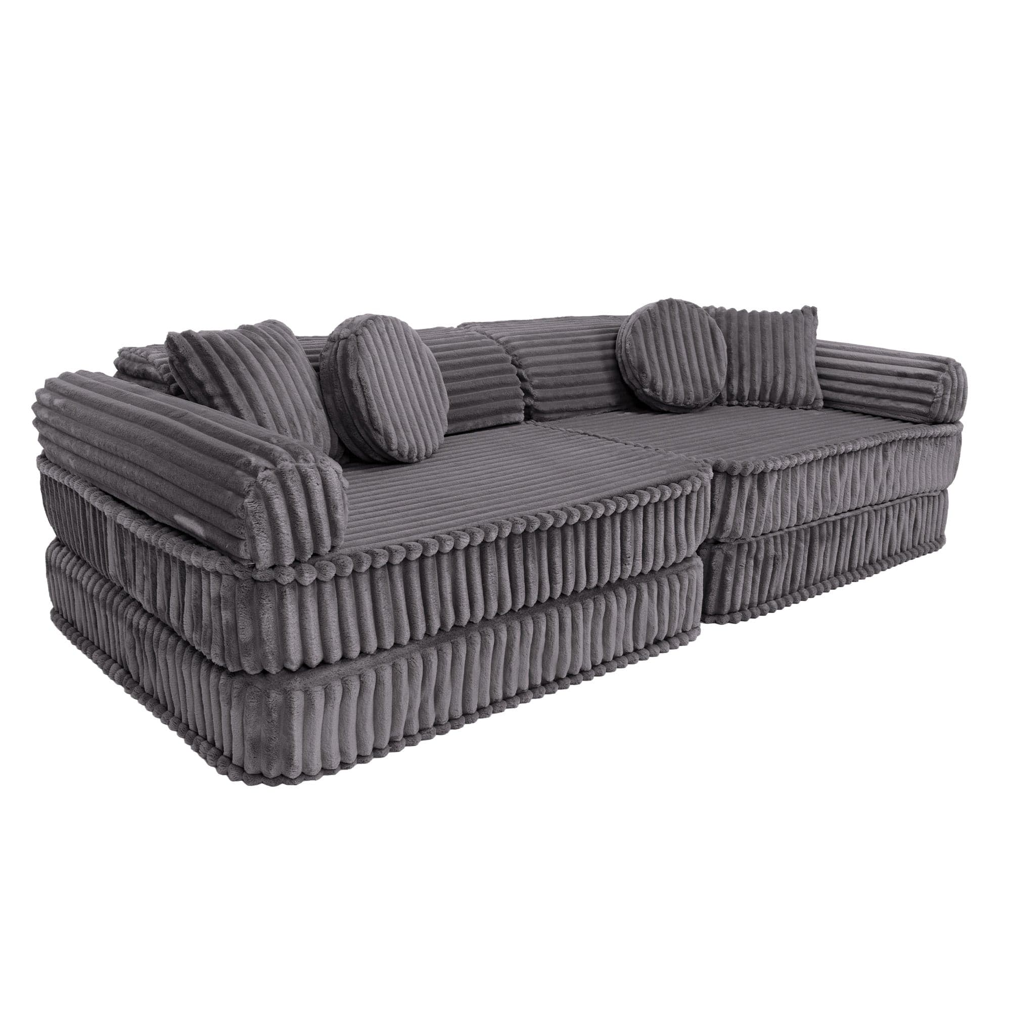 Meowbaby Kids Play Sofa - Modular Play Couch | 10 Pieces | Churros
