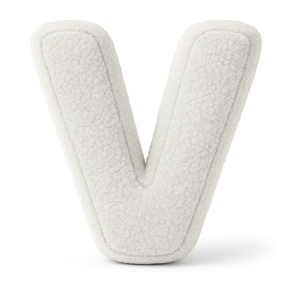 Meowbaby Alphabet Letter Pillow Off White | Bearly