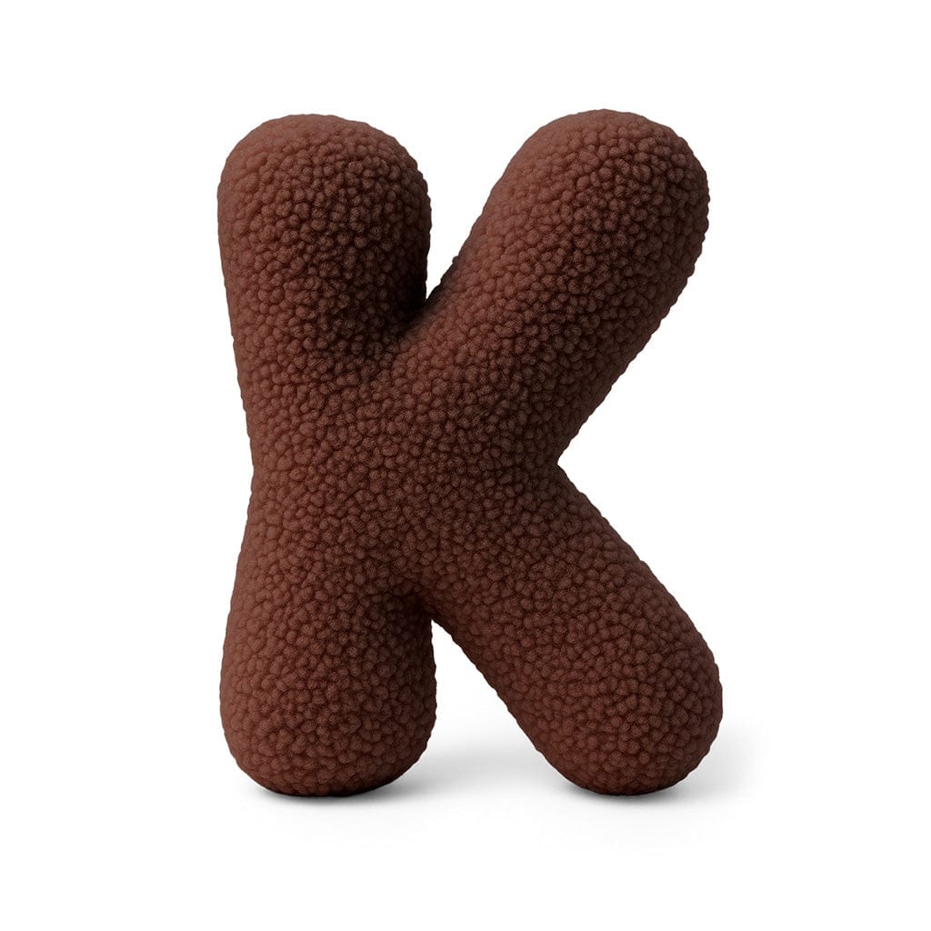 Meowbaby Alphabet Letter Pillow Dark Brown | Bearly