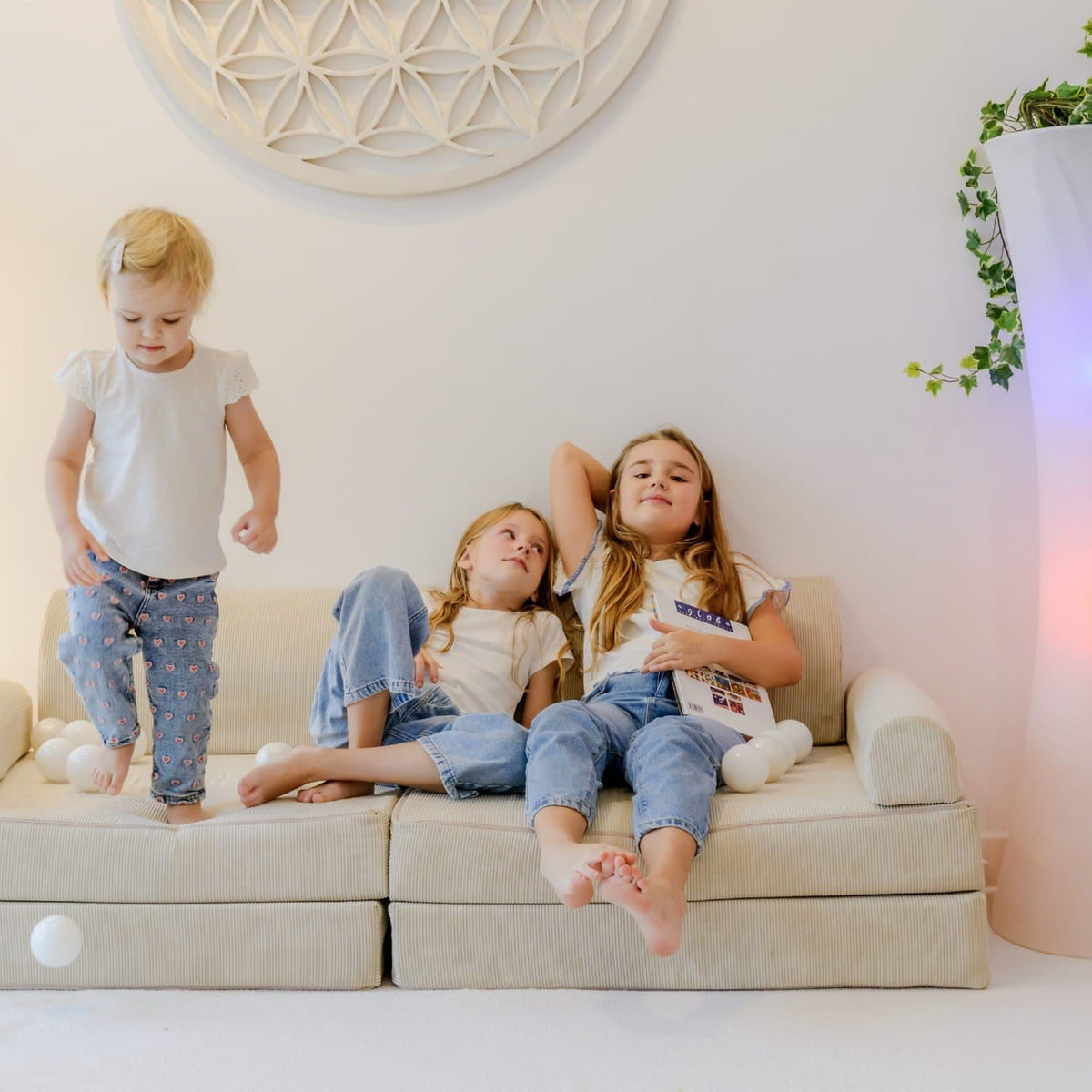 Meowbaby Slimcord Modułowa Piankowa Sofa dla Dzieci | 6 Elementów