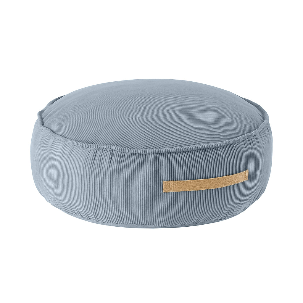 Παιδικό Πουφ - Στρογγυλό - Λεπτή Ρίγα Κοτλέ 